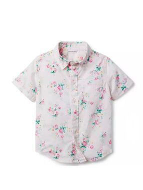 Janie and Jack Floral Poplin Shirt